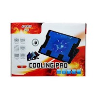 Cooler Cooling Pad 638B con 5 Niveles Led Azul hasta 17 Pulgadas